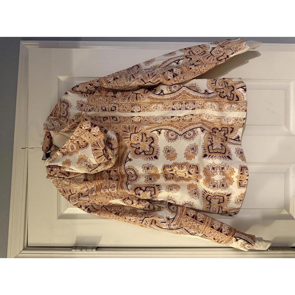 Free People Movement Alpine Glow Ski Pullover in Brushed Sail Paisley Size M - Picture 4 of 9
